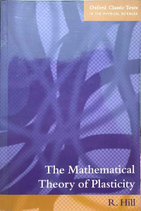 Image of The Mathematical Theory of Plasticity