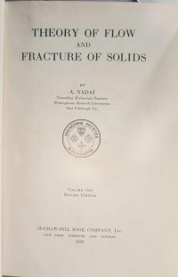 Image of Theory of Flow and Fracture of Solids (Vol.1)